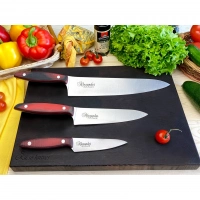 Набор из 3-х кухонных ножей Alexander AUS-8 Satin, Kizlyar Supreme купить в Владимире